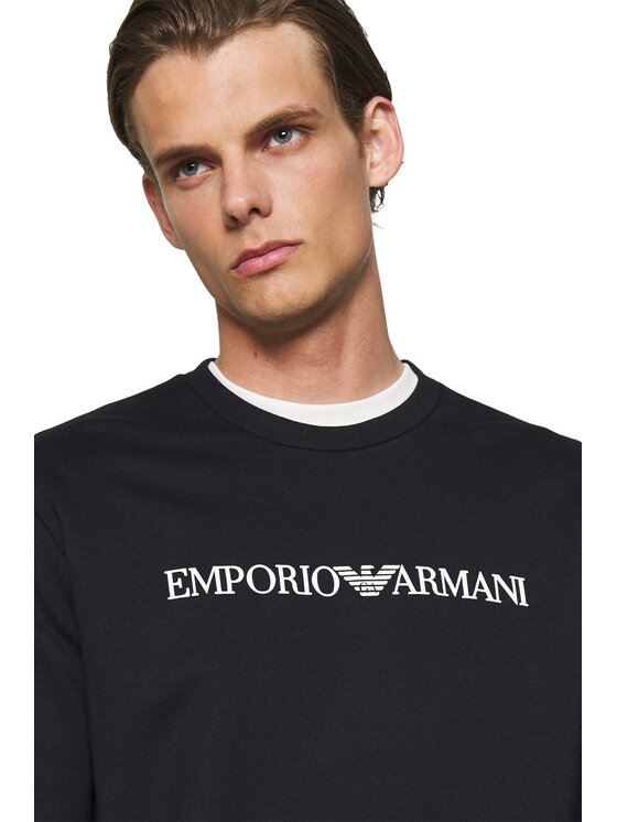 Emporio Armani Emporio Armani Felpa EMPORIO ARMANI Felpa Uomo 8N1MR6 1JRIZ F905 Blu Blu Standard Fit