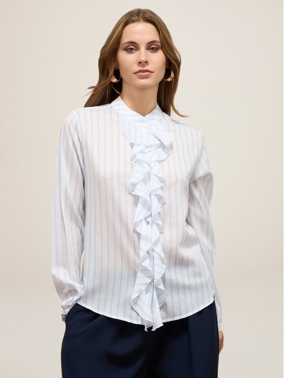 Oltre Oltre Koszula 5039R003050N0S1 Biały Regular Fit