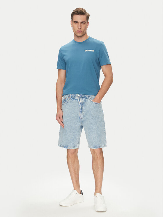 Calvin Klein Jeans Calvin Klein Jeans Szorty jeansowe 90's LV04RB930G Niebieski Regular Fit