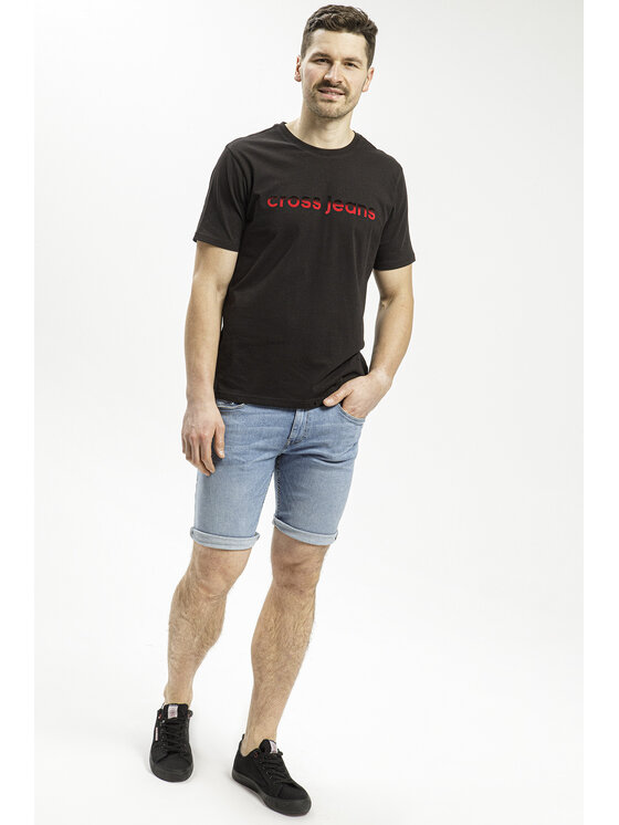 Cross Jeans Cross Jeans Szorty jeansowe A 550-016 Niebieski Slim Fit
