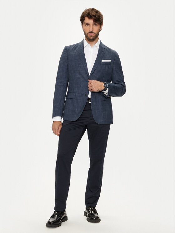 BOSS Boss Сако H-Hutson-224 50521645 Тъмносин Slim Fit