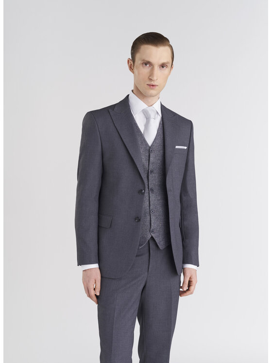 Pako Lorente Pako Lorente Spodnie garniturowe P24SF-6G-020 Szary Slim Fit
