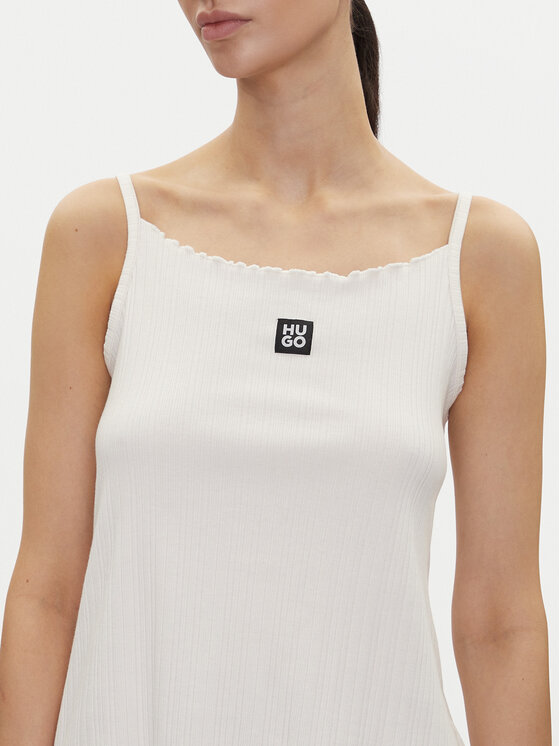 HUGO HUGO Top Rib_Vest 50540056 Ekrüüvärv Regular Fit