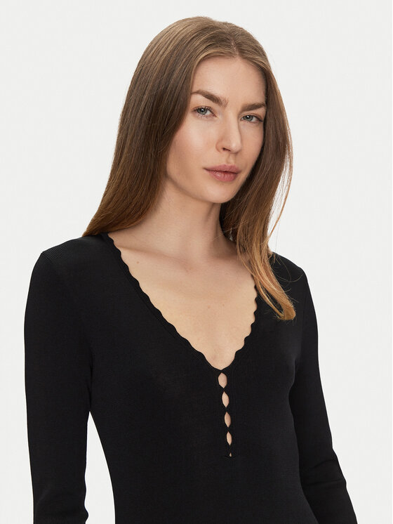 TWINSET TWINSET Sukienka dzianinowa 251TP3050 Czarny Slim Fit