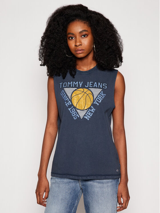 Tommy Jeans Palaidinė Basketball DW0DW09821 Tamsiai mėlyna Relaxed Fit •  Modivo.lt