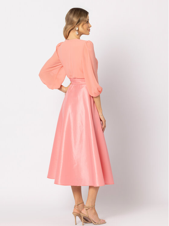 LIDIA KALITA LIDIA KALITA Sukienka koktajlowa Beverly Różowy jasny Flare Fit