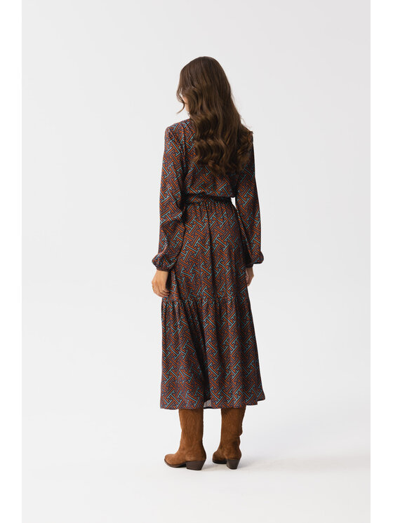 Stylove Stylove Každodenné šaty S349 Hnedá Modern Fit