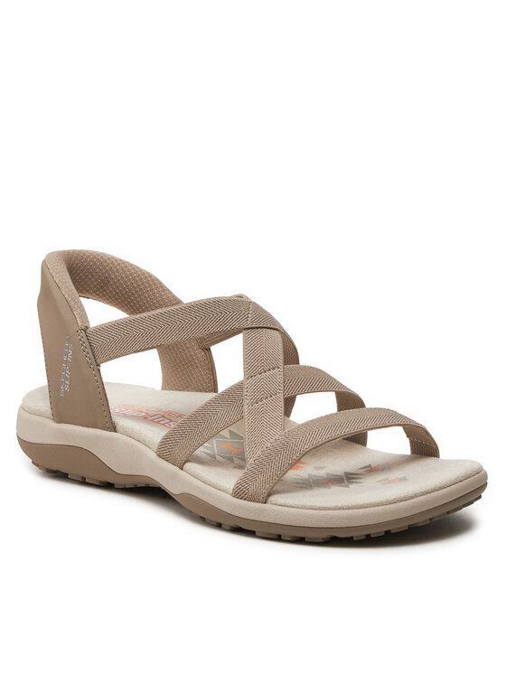 Skechers Skechers Sandały Reggae Slim-Stretch Flex 163460/TPE Beżowy