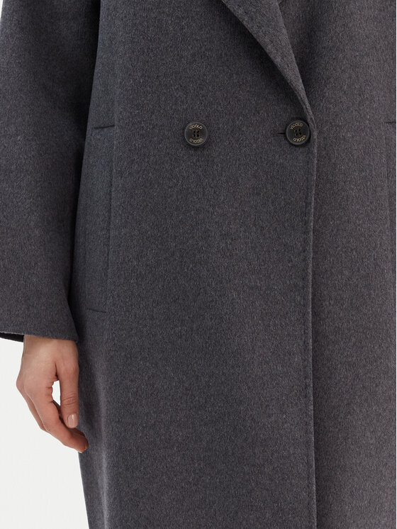 ViCOLO ViCOLO Vlněný kabát TF0003 Šedá Regular Fit