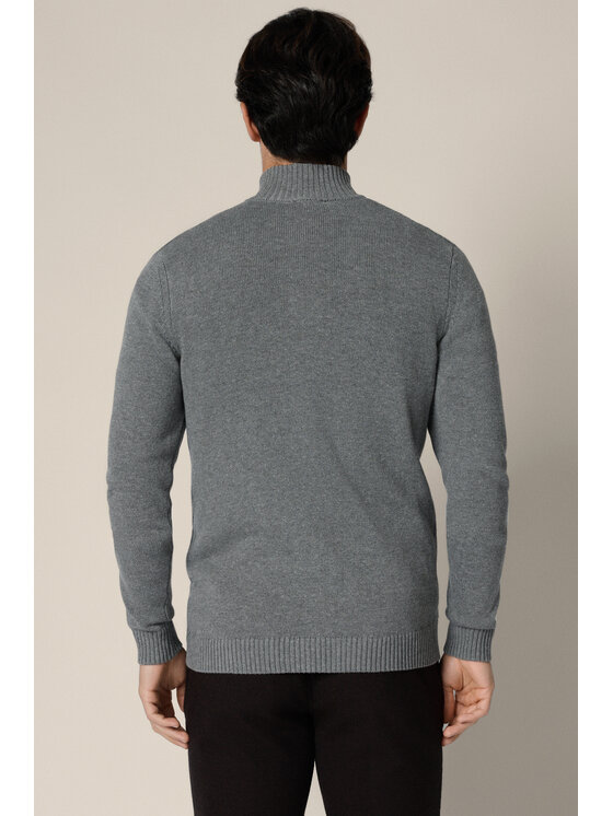 Lancerto Lancerto Sweter Algar SW073225000032 Szary Regular Fit