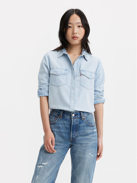 levi'sâ® chemise en jean essential western 16786-0024 bleu regular fit