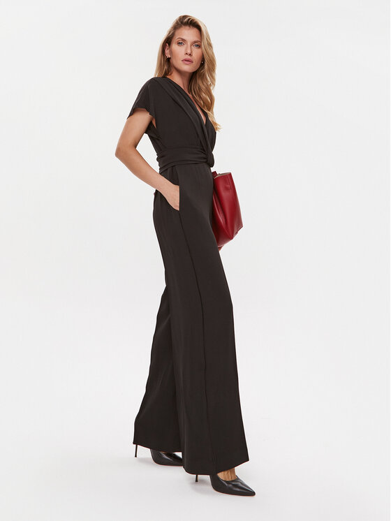 BOSS Boss Kombinezon Debasa 50500086 Črna Wide Leg