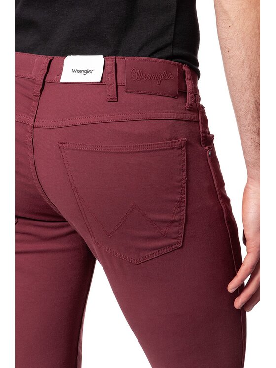 Wrangler Wrangler Spodnie materiałowe LARSTON Czerwony Slim Fit