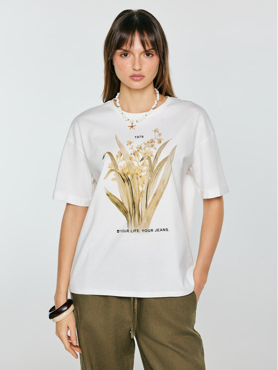 BIG STAR BIG STAR T-Shirt LIKA Biały Comfort Fit