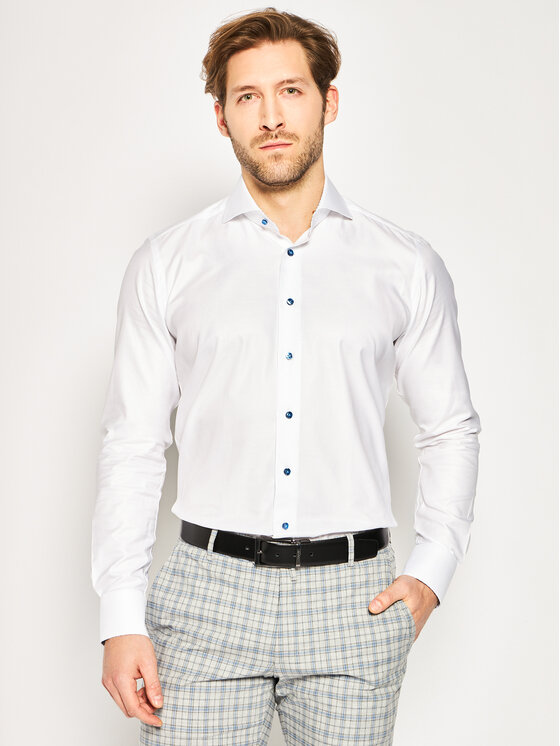 Camicia Hv-Harvard PEB45766 Bianco Slim Fit