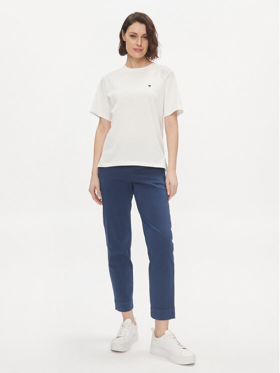 Max Mara Leisure Max Mara Leisure Hlače Terreno 2416131058 Tamnoplava Regular Fit