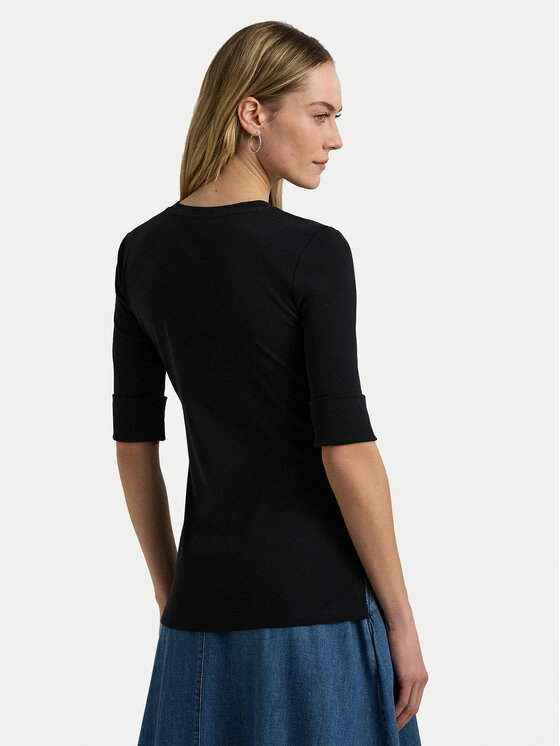LAUREN RALPH LAUREN Lauren Ralph Lauren Μπλουζάκι 200940439001 Μαύρο Slim Fit