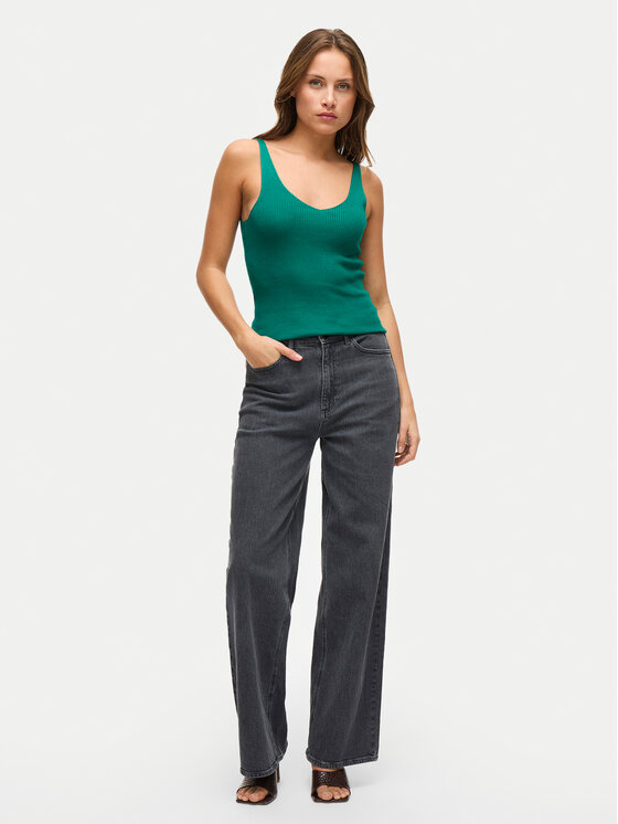 Vila Vila Top Wennie 14104135 Zielony Regular Fit