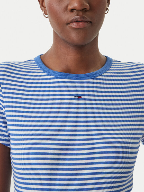 Tommy Jeans Tommy Jeans T-shirt Essential DW0DW17383 Plava Slim Fit