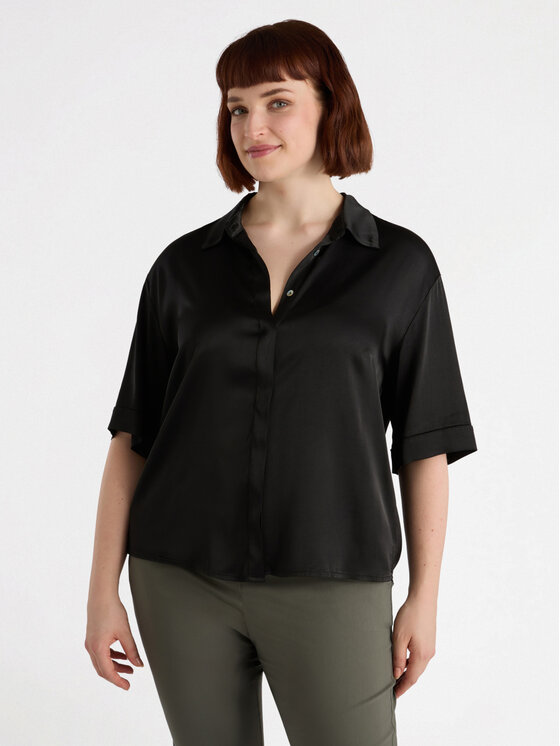 Fiorella Rubino Fiorella Rubino Koszula 5053T001391N033 Czarny Boxy Fit