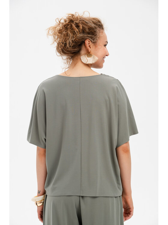 blue shadow blue shadow Bluzka Binni Khaki Regular Fit
