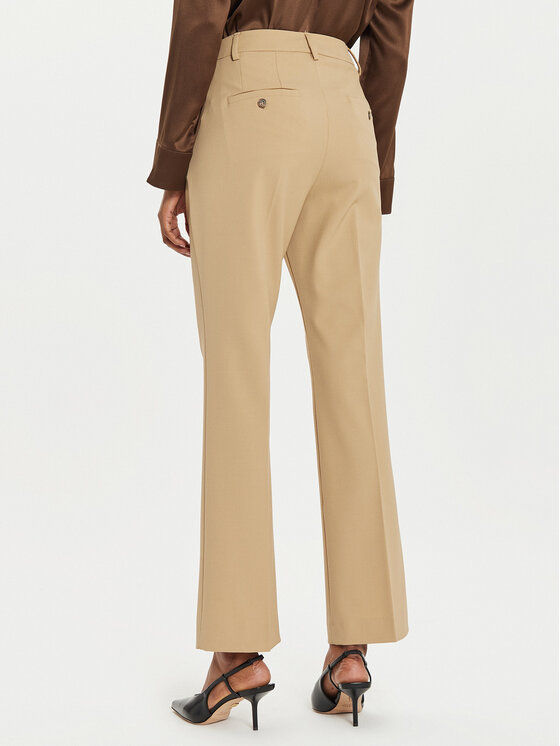 Weekend Max Mara Weekend Max Mara Medžiaginės kelnės Estasi 2425136032 Smėlio Straight Fit