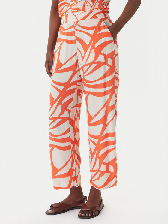 LOLA CASADEMUNT LOLA CASADEMUNT Bavlnené nohavice LS2614040 Oranžová Regular Fit