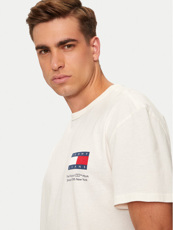 Tommy Jeans Tommy Jeans T-krekls Fun Novelty DM0DM19686 Écru Regular Fit