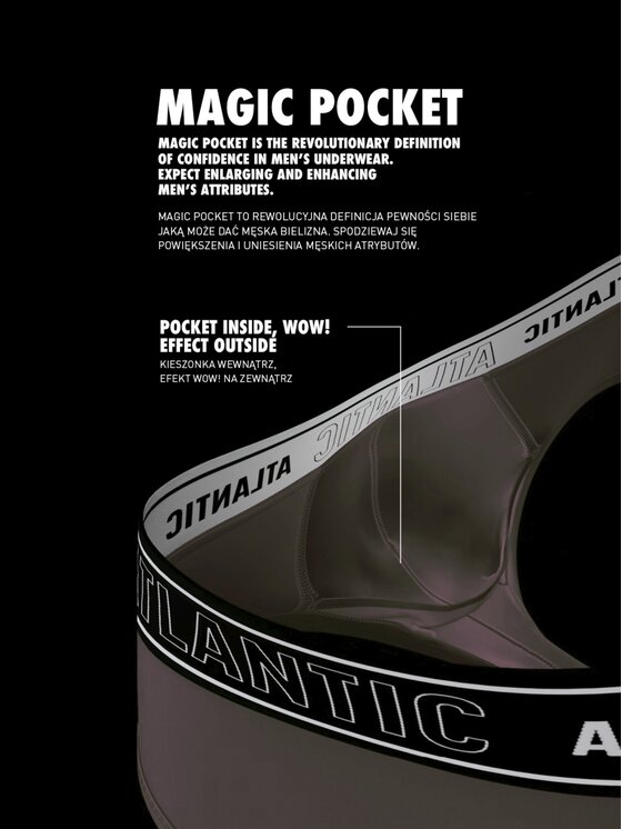 Atlantic Atlantic Bokserki magic pocket push-up Brązowy