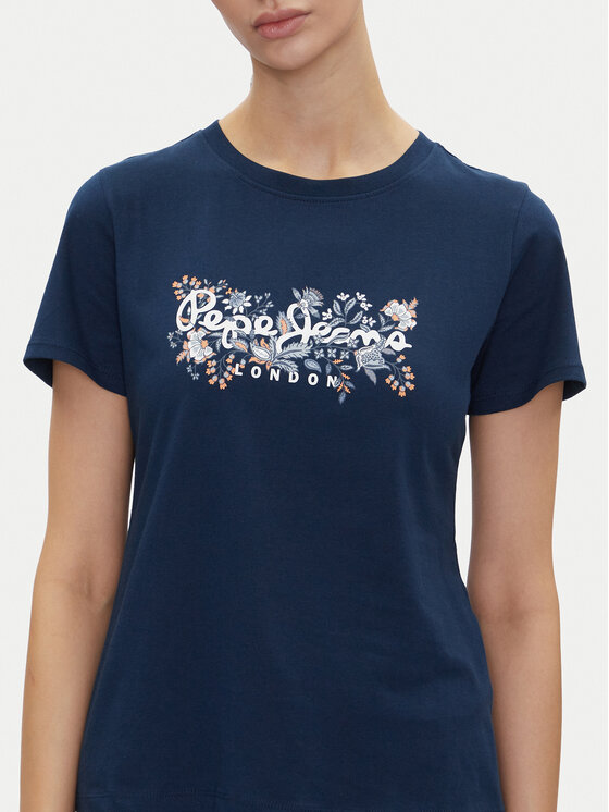 Pepe Jeans Pepe Jeans T-shirt Rosalind PL506034 Tamnoplava Regular Fit