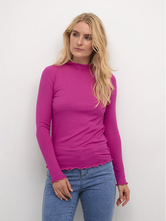 Kaffe Bluza Kadrew Turtleneck 10507922 Roza Shaped Fit