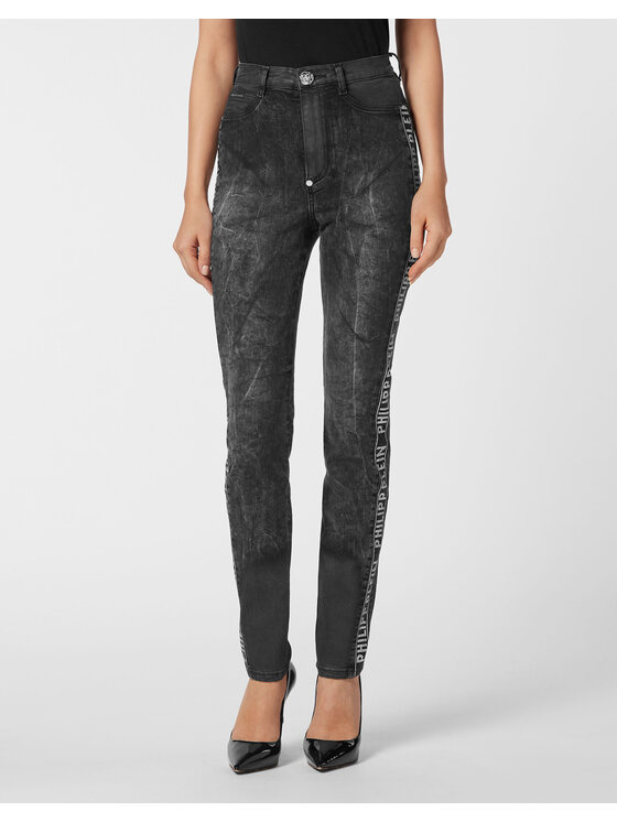 PHILIPP PLEIN PHILIPP PLEIN Jeansy 18923 Czarny Jegging Fit