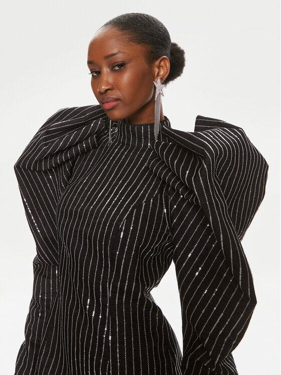 ROTATE ROTATE Koktel haljina 112027100 Crna Slim Fit