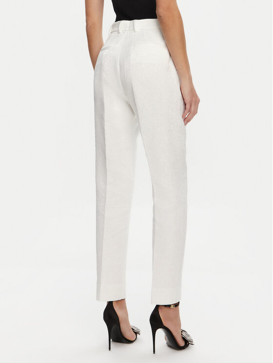 Dolce&Gabbana Dolce&Gabbana Pantaloni di tessuto FTAM2T FJTBV Bianco Regular Fit