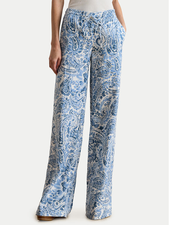 LAUREN RALPH LAUREN LAUREN RALPH LAUREN Hlače 200P08927001 Svijetlo plava Wide Leg