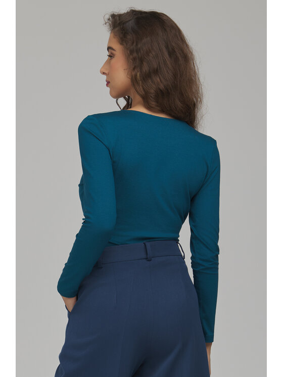 NIFE NIFE Halenka B236 Zelená Slim Fit