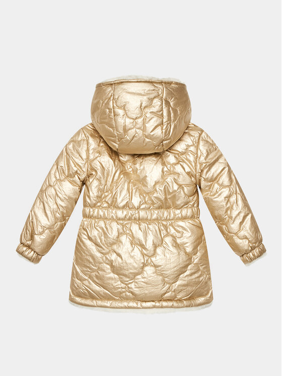 Guess Guess Pūkinė striukė K3BL08 WEYO0 Auksinė Regular Fit