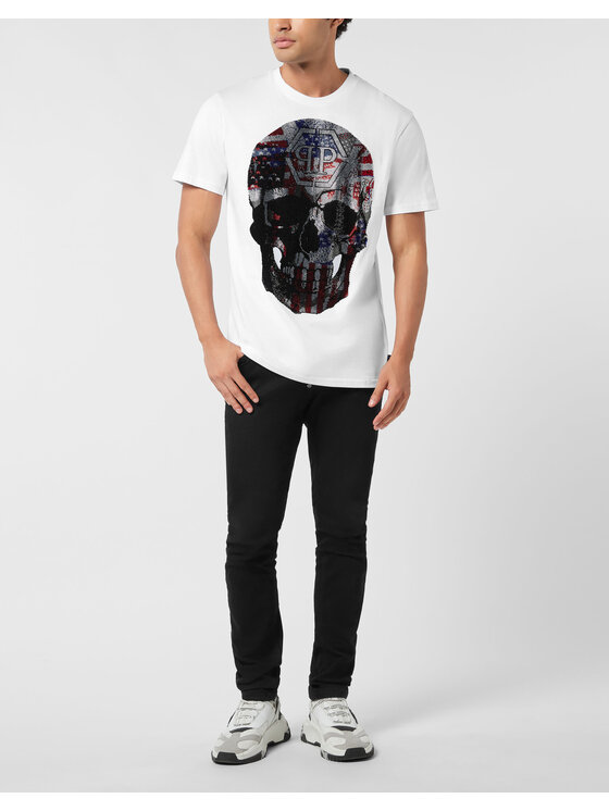 PHILIPP PLEIN PHILIPP PLEIN T-Shirt 26243 Biały Regular Fit