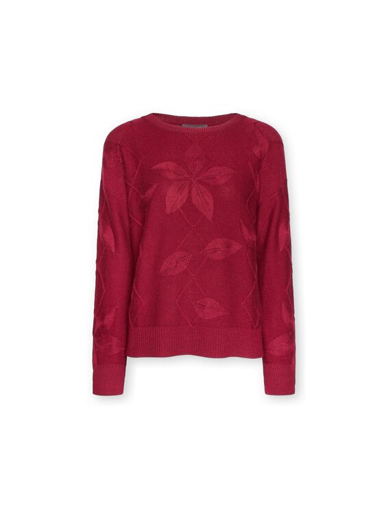 Elena Mirò Elena Mirò Sweter M100Z000865N036 Bordowy Regular Fit