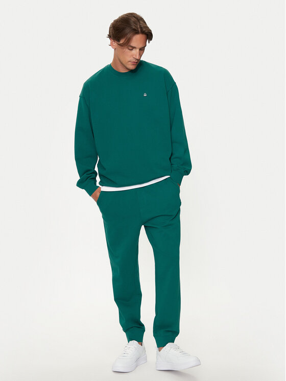 United Colors Of Benetton United Colors Of Benetton Spodnie dresowe 342ZUF01B Zielony Regular Fit