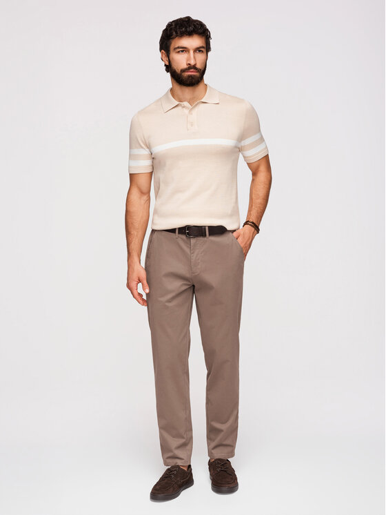 Ombre Ombre Chinosy OM-PACP-0293 Brązowy Chino Fit