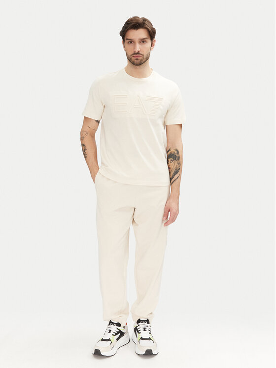 EA7 Emporio Armani EA7 Emporio Armani Spodnie dresowe 7M000154 AF10432 U1079 Écru Regular Fit