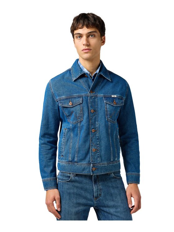 Wrangler Wrangler Kurtka jeansowa 112362737 Granatowy Regular Fit