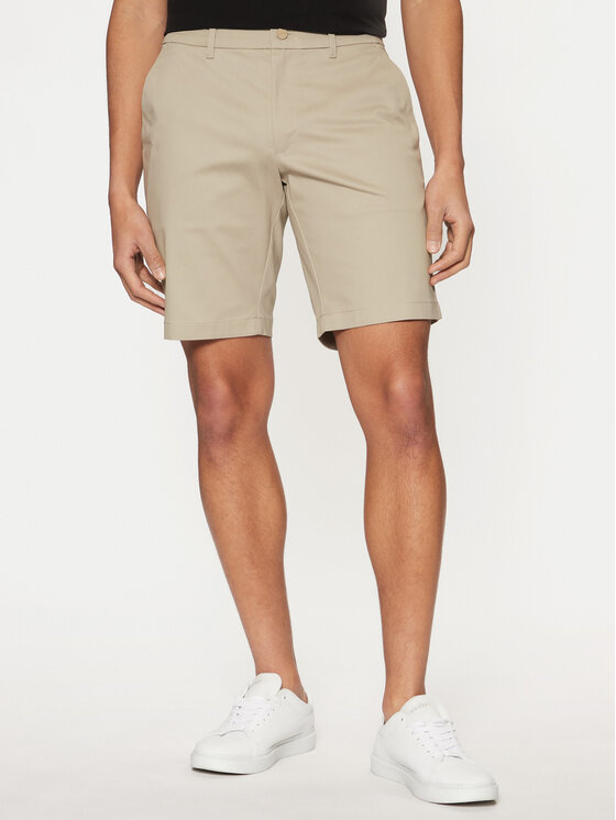 Calvin Klein Calvin Klein Pantalon scurți din material K10K114071 Bej Slim Fit