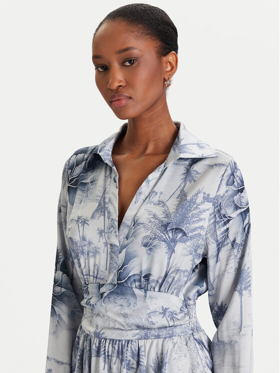 Guess Guess Koktel haljina W5YK00 WF1T2 Plava Regular Fit