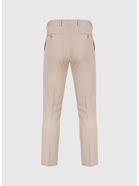 Pako Lorente Pako Lorente Spodnie garniturowe P25WF-6G-015 Beżowy Slim Fit