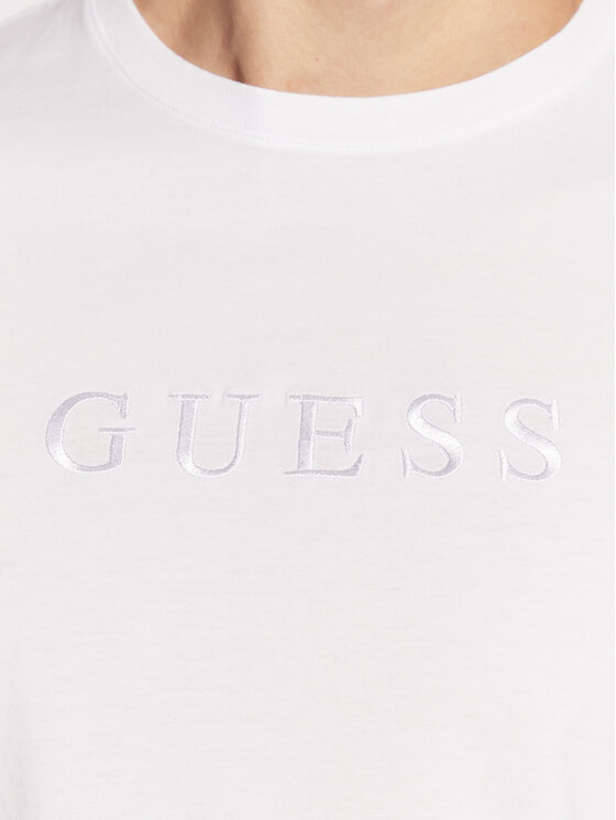Guess Guess T-Shirt M2BP47 K7HD0 Biały Slim Fit