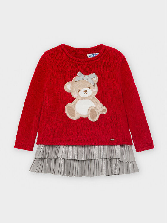 Mayoral Completo maglione e vestito 2948 Rosso Regular Fit • Modivo.it