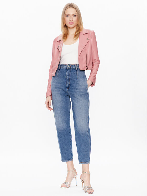 TWINSET TWINSET Μπουφάν από απομίμηση δέρματος 231TP262A Ροζ Regular Fit