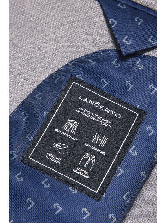 Lancerto Lancerto Garnitur Louisville GA073125000004 Szary Slim Fit